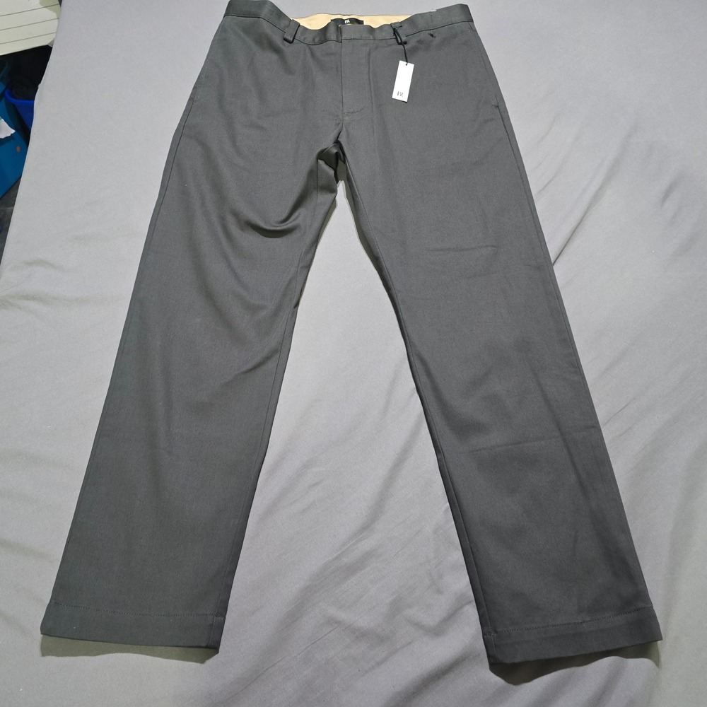 Banana Republic Chinos Men 33x30 Gray Straight Leg Cotton Blend Twill Pants $100